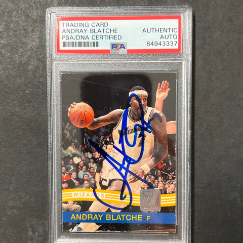 2010-11 Panini Donruss #187 Andray Blatche Signed Card AUTO PSA Slabbed Wizards