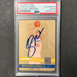 2010-11 Panini Donruss #26 Spencer Hawes Signed Card AUTO PSA/DNA Slabbed 76ers