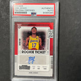 2021-22 Panini Contenders #164 Joel Ayayi Signed Card AUTO PSA Slabbed Lakers