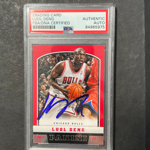 2012-13 Panini #108 Luol Deng Signed Card AUTO PSA Slabbed Bulls