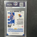 2020 Panini Contenders #91 Devon Dotson Signed Card AUTO PSA Slabbed Jayhawks