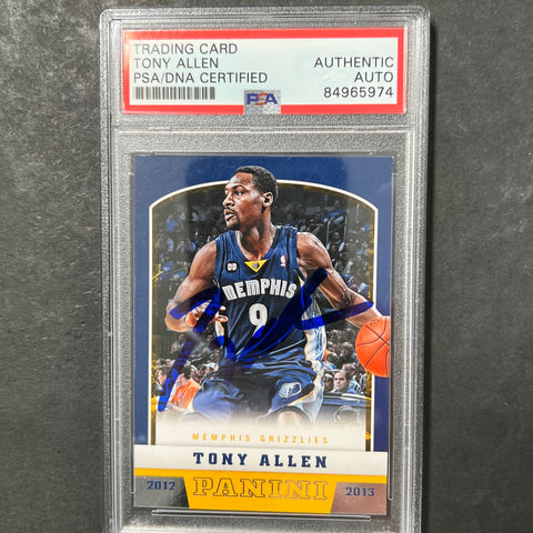 2012-13 Panini Basketball #163 Tony Allen Signed Card AUTO PSA Slabbed