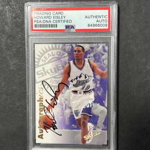 1997 Fleer Howard Eisley Signed Card PSA Slabbed Jazz