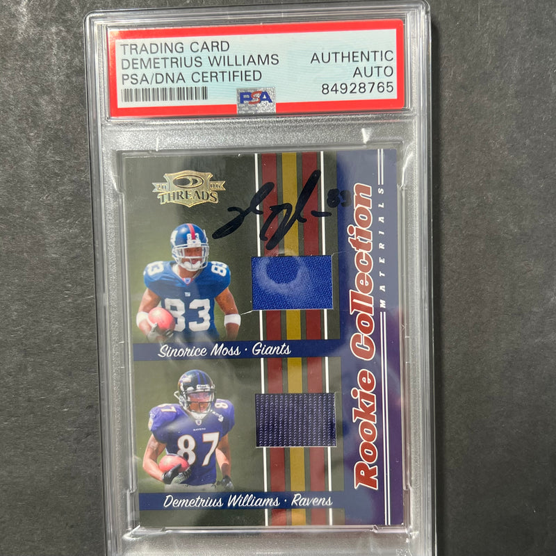 2006 Donruss Threads #244/500 Demetrious Williams Signed Card PSA AUTO Slabbed Ravens