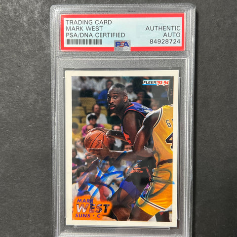 1993-94 Fleer #171 Mark West Signed Card AUTO PSA Slabbed Suns