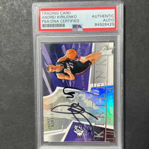 2003 Upper Deck #87 Andrei Kirilenko Signed Card AUTO PSA Slabbed Jazz