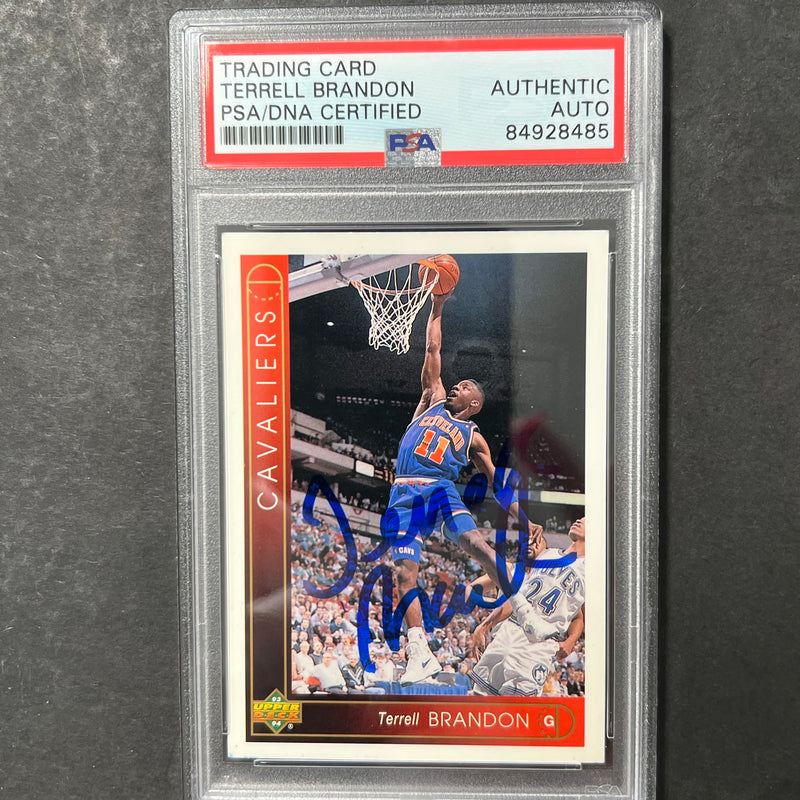 1993-94 Upper Deck #22 Terrell Brandon Signed Card AUTO PSA/DNA Slabbed Cavaliers