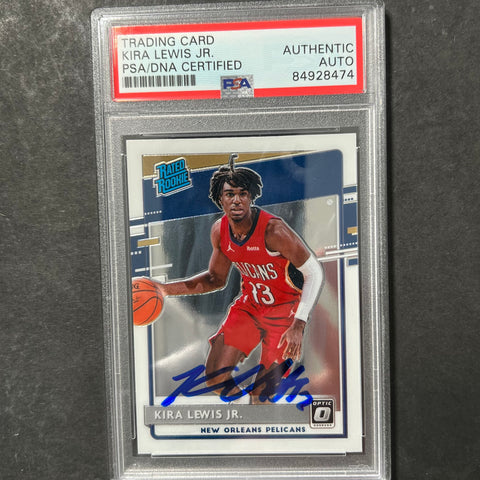 2020-21 Panini Donruss Optic #163 Kira Lewis Jr. Signed Card AUTO PSA Slabbed Pelicans