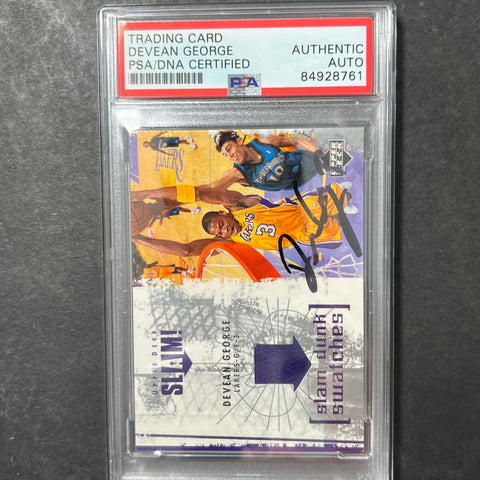 2005 Upper Deck #SL-DG Devean George Signed Card AUTO PSA Slabbed Lakers