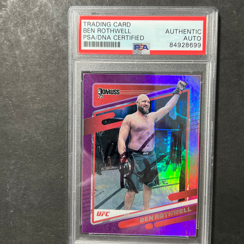 2022 Panini Donruss #164 Ben Rothwell Signed Card AUTO PSA Slabbed UFC
