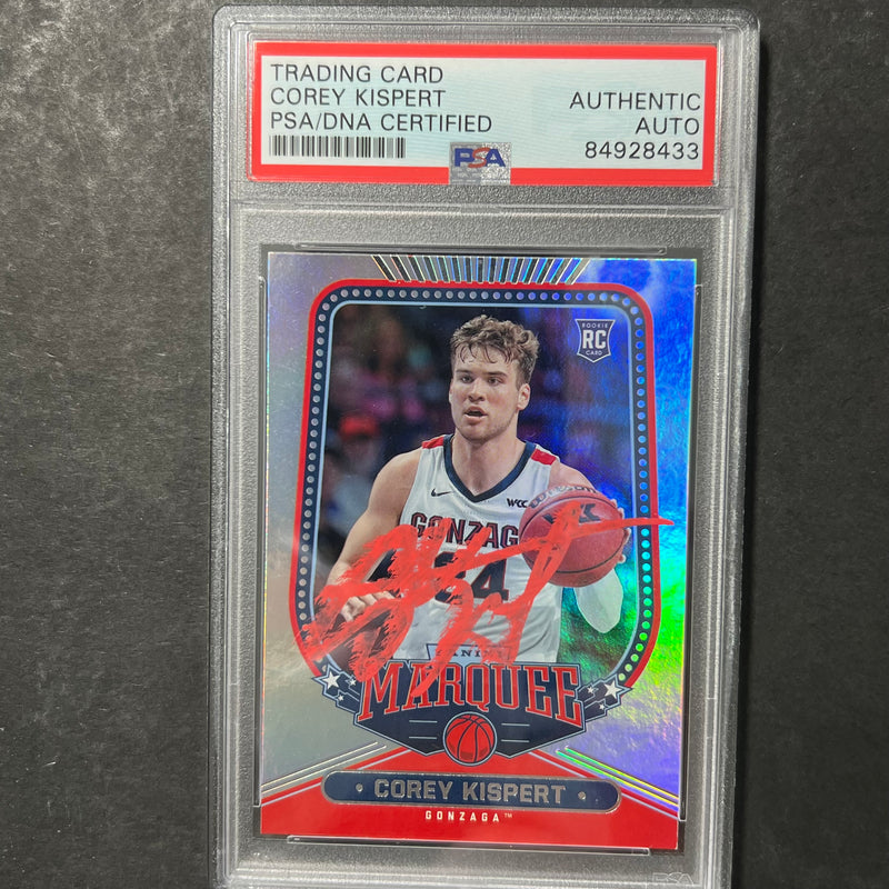 2021 Panini Chronicles Marquee Draft Picks #148 COREY KISPERT Signed Card AUTO PSA Slabbed Gonzaga