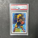 1997 NBA Hoops #67 Dale Davis Signed Card PSA Slabbed Pacers