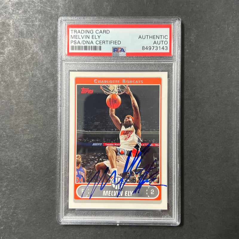 2006 Topps #84 Melvin Ely Signed Card AUTO PSA Slabbed RC Bobcats