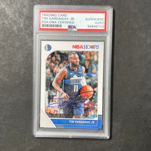 2019-20 Panini NBA Hoops #41 Tim Hardaway Jr. Signed Card AUTO PSA Slabbed Mavericks