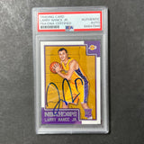 2015-16 NBA Hoops #291 Larry Nance Jr. Signed Card PSA Slabbed Lakers