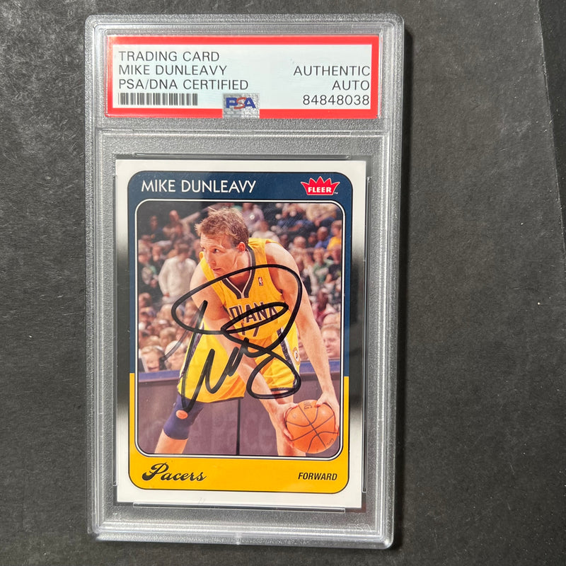 2008-09 Fleer #43 Mike Dunleavy Signed Card PSA Slabbed Warriors