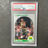 1990 NBA Hoops #281 Derrick McKey Signed Card AUTO PSA Slabbed Supersonics