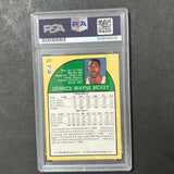 1990 NBA Hoops #281 Derrick McKey Signed Card AUTO PSA Slabbed Supersonics