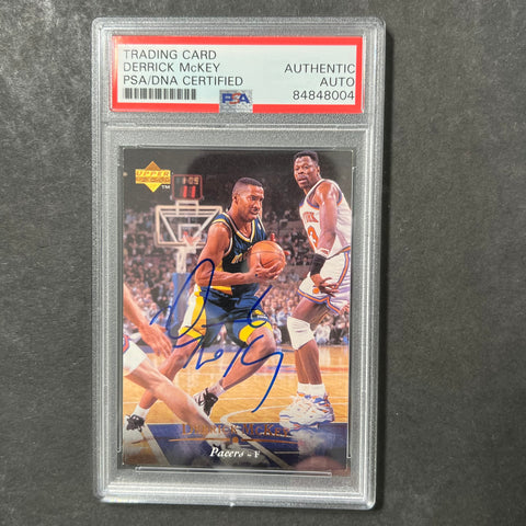 1995 Upper Deck #64 Derrick McKey Signed Card AUTO PSA Slabbed Pacers