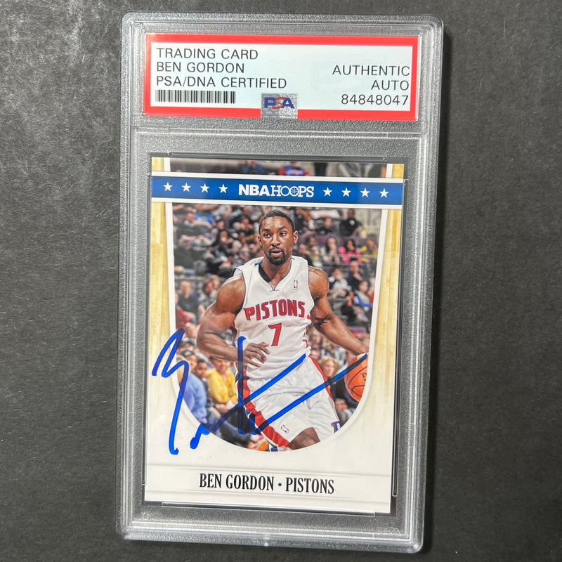 2012 Panini #55 Ben Gordon Signed Card AUTO PSA Slabbed Pistons