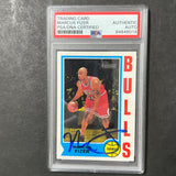 2001 Topps #126 Marcus Fizer Signed Card AUTO  PSA Slabbed Bulls