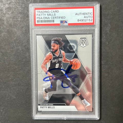 2019-20 Panini Mosaic #36 Patty Mills Signed Card AUTO PSA/DNA Slabbed Spurs