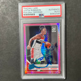 2019-20 OPTIC RATED ROOKIE #174 JUSTIN ROBINSON Signed Rookie Card AUTO PSA Slabbed RC Wizards