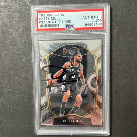 2020-21 Panini Select #48 Patty Mills Signed Card AUTO PSA/DNA Slabbed Spurs