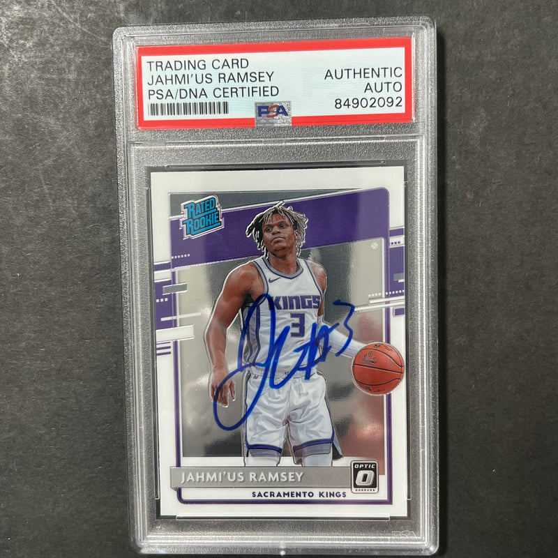2020-21 Panini Donruss Optic #194 Jahmius Ramsey Signed Card AUTO PSA Slabbed Kings