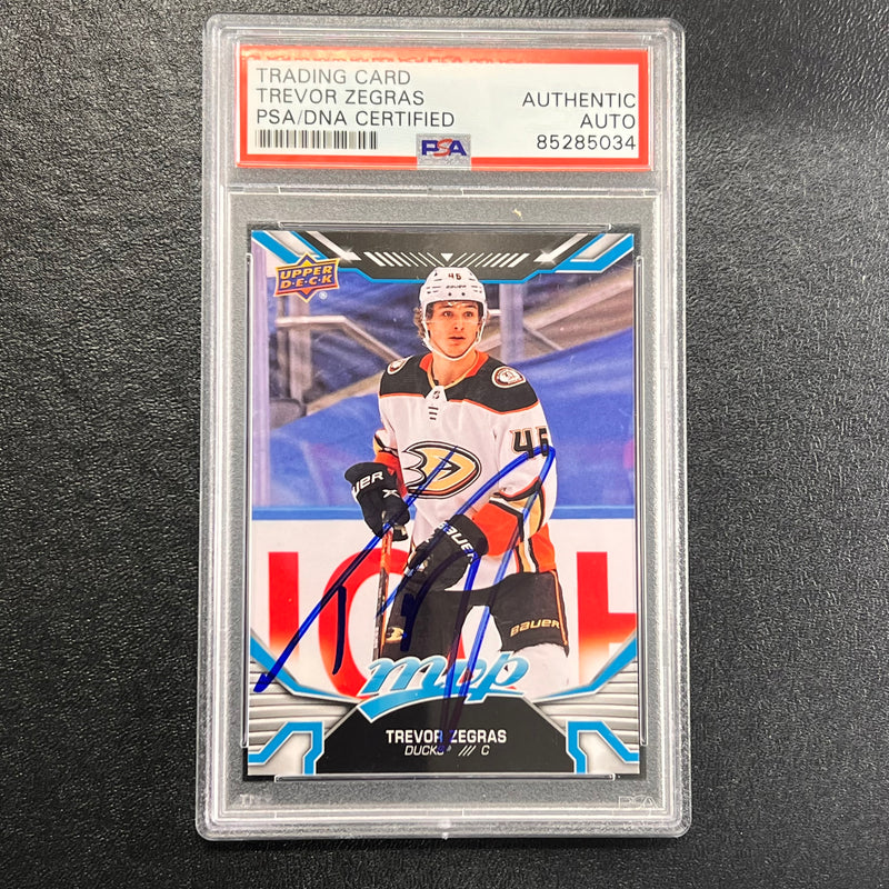 2022-23 Upper Deck MVP Hockey #199 Trevor Zegras Signed Card AUTO PSA Slabbed Ducks
