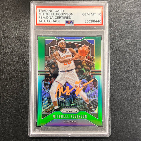 2019-20 Panini Prizm #178 Mitchell Robinson Signed Card AUTO 10 PSA Slabbed Knicks