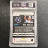 2020-21 Panini Chronicles Playbook #180 Jaden McDaniels Signed Card AUTO 10 PSA/DNA Slabbed RC Timberwolves