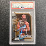 2022 Panini Prizm Gold #4 Tommaso Ciampa Signed Card PSA AUTO Slabbed WWE