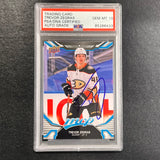 2022-23 Upper Deck MVP Hockey #199 Trevor Zegras Signed Card PSA AUTO 10 Slabbed Ducks