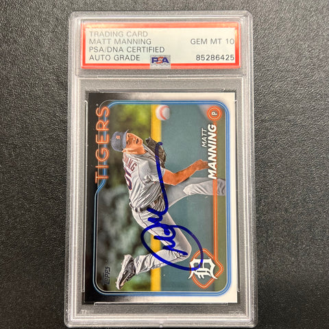 2024 Topps Series One #277 Matt Manning Signed Card PSA/DNA Slabbed AUTO 10 Tigers