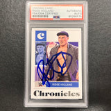 2022 Panini Chronicles Smackdown #86 Ridge Holland Signed Card PSA AUTO Slabbed WWE