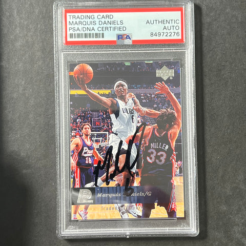 2006-07 Upper Deck #36 Marquis Daniels Signed Card PSA AUTO Slabbed Pacers