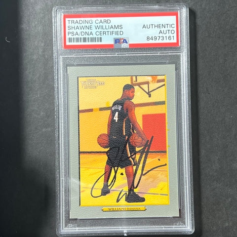 2006-07 Topps Turkey Red #186 Shawne Williams Signed AUTO PSA Slabbed Pacers