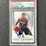 2013-14 Panini Titanium #171 Larry Sanders Signed Card AUTO PSA/DNA Slabbed Bucks