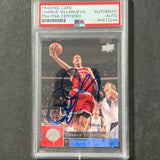 2009-10 Upper Deck #103 Charlie Villanueva Signed Card AUTO PSA/DNA Slabbed Pistons