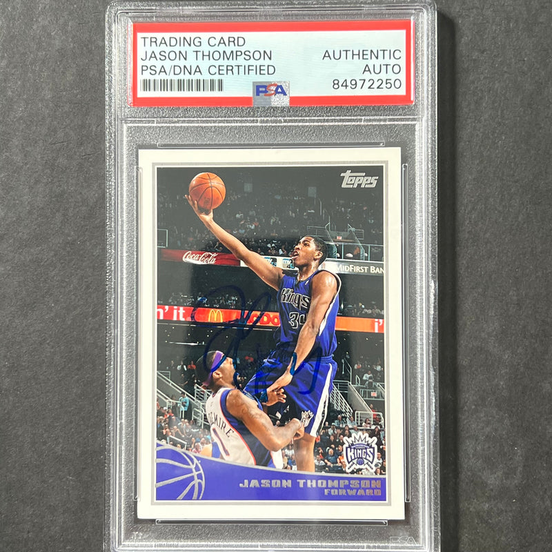 2009-10 Topps #265 Jason Thompson Signed Card AUTO PSA/DNA Slabbed Kings