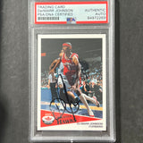 2001-02 Fleer #86 DerMarr Johnson Signed Card AUTO PSA Slabbed Hawks