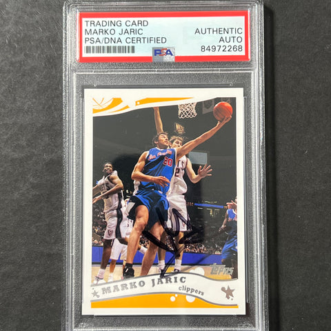 2005-06 Topps Basketball #201 Marko Jaric Signed Card AUTO PSA Slabbed Clippers