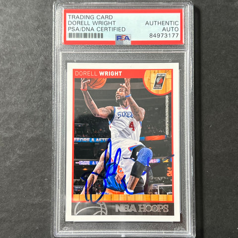 2013-14 Panini Hoops #194 Dorell Wright Signed Card AUTO PSA Slabbed Trail Blazers