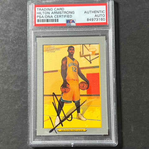 2006-07 Topps Turkey Red #179 Hilton Armstrong Signed Card AUTO PSA/DNA Slabbed Hornets