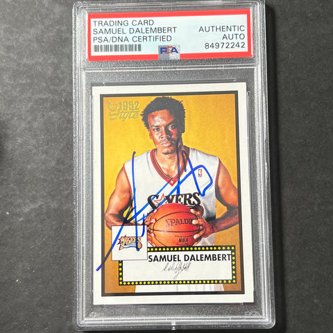 2005-06 Topps 1952 Style #86 Samuel Dalembert Signed Card AUTO 10 PSA Slabbed 76ers