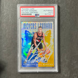 2012-13 Panini Crusade #54 Meyers Leonard Signed Card AUTO PSA Slabbed Trail Blazers