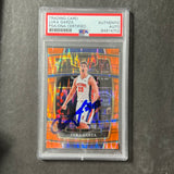 2021-22 Panini Select #22 Luka Garza Signed Card AUTO PSA Slabbed Pistons