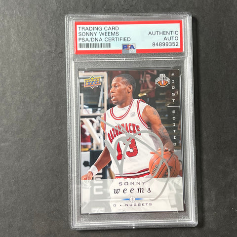 2008-09 UPPER DECK #249 Sonny Weems Signed AUTO PSA Slabbed RC Nuggets