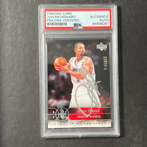 2004-05 Upper Deck #30 Juwan Howard Signed Card AUTO PSA/DNA Slabbed